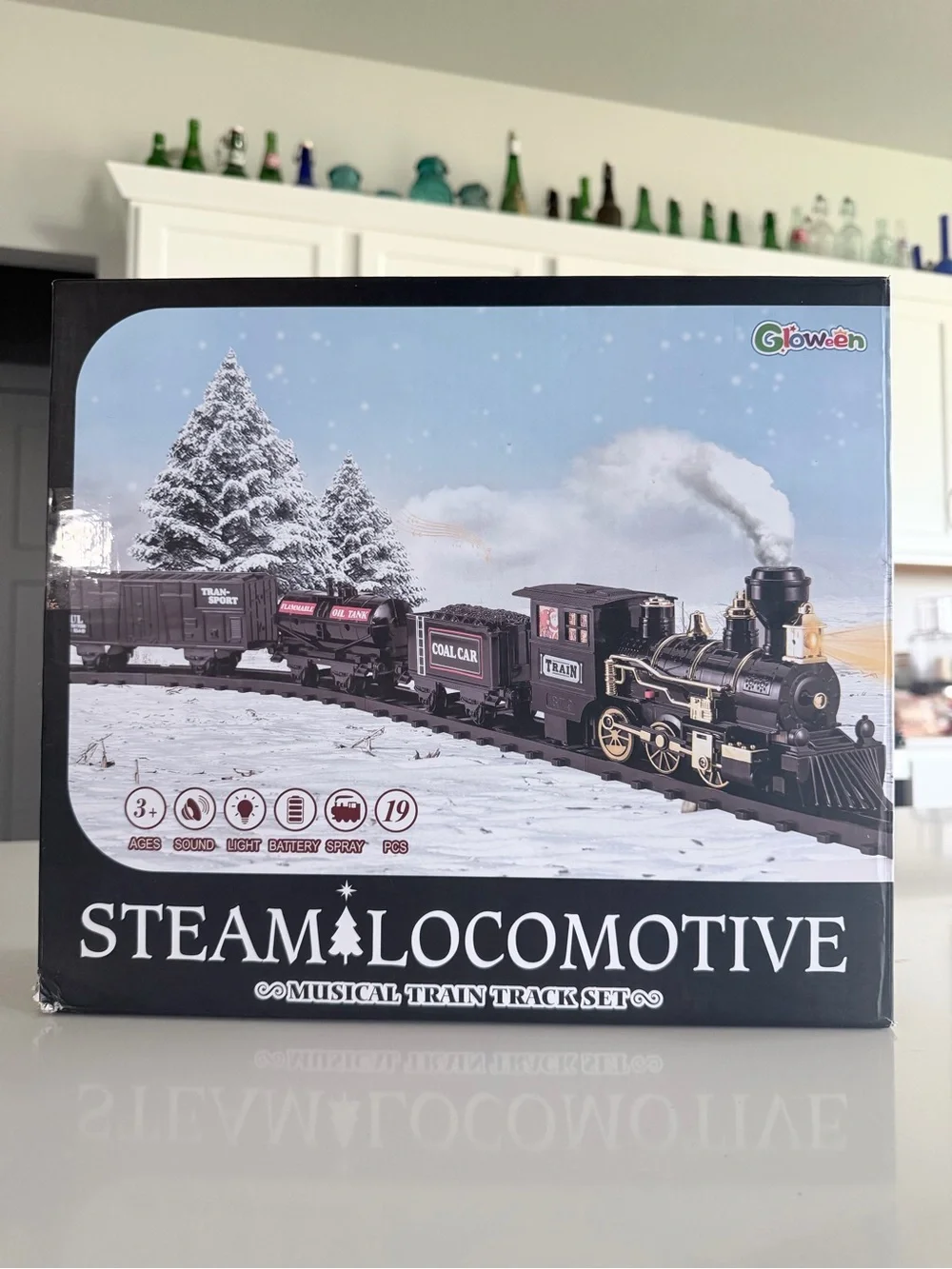 Gloween Steam Locomotive Musical Train Track Set